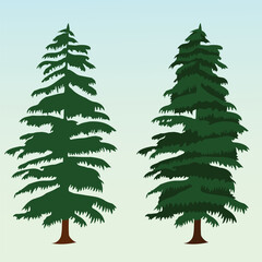Realistic Christmas Tree Vector Illustration