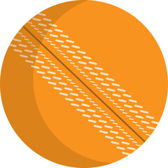 A Vivid Orange Cricket Ball with White Seam Detail on a Plain Background