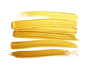 Golden brushstrokes with a textured, shimmering effect