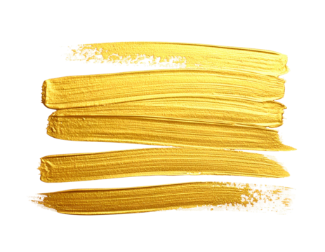 Golden brushstrokes with a textured, shimmering effect