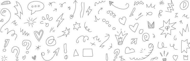 Abstract black and white scribble art with flowing lines for modern design