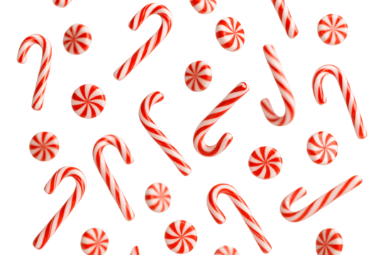 Candy canes. Christmas. Winter holidays. New Year.