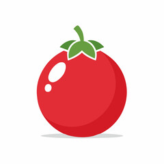 Vibrant Red Tomato Illustration Fresh Garden Vegetable Icon