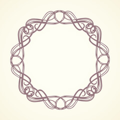 Old cute romantic book ribbon bow swirly tag swoosh element isolated on white paper card backdrop. Freehand black ink pen outline drawn curly corner sketchy in artistic rustic curlicue scrawl style