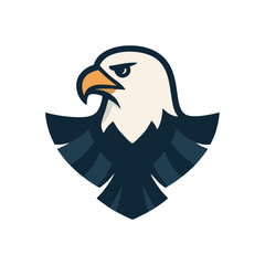 eagle logo illustration vector flat