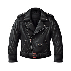 Stylish black leather jacket with zippers, perfect for fashion enthusiasts and modern outfits.