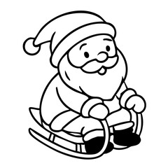 Weihnachtsmann fährt Schlitten