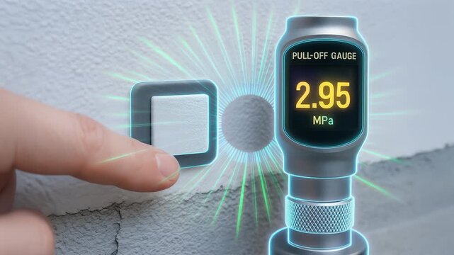 Pressure gauge device and pull off gauge measuring pressure construction site ensure quality assurance standardization safety accuracy adhesion
