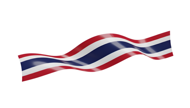 Thailand Flag Abstract: An abstract representation of the Thailand flag, featuring its iconic colors in a dynamic, flowing design. A visual celebration of national pride. - Powered by Adobe