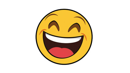 Fototapeta premium Joyful Smiling Emoji A Digital Illustration of Happiness, Fun, and Positive Emotions