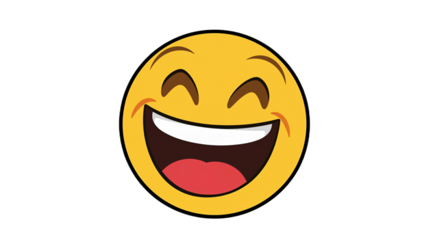 Joyful Smiling Emoji A Digital Illustration of Happiness, Fun, and Positive Emotions