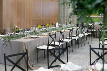 restaurante, mesa, silla, interiors, mobiliario, cena, bar, hotel, decoración, preparación, mesas, configuracion, fiesta, banquete