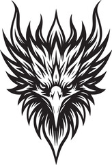 Phoenix Head Tattoo Design
