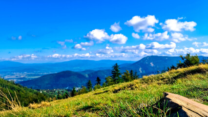 Stunning landscape of Beskides Mountains.
