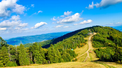 Stunning landscape of Beskides Mountains.