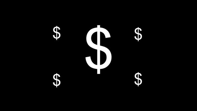 Animation of many dollar signs.