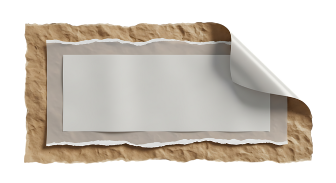 Layered paper background torn edges curled corner texture