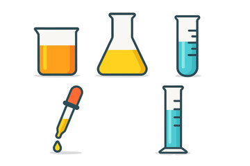 Essential chemistry laboratory glassware and tools for science experiments and research