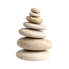 Stack of Smooth Stones for Meditation Clipart PNG.