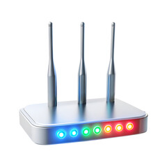 Network Router with Signal Waves Clipart Transparent.