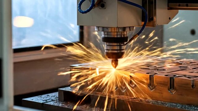 Precision Metal Cutting with CNC Machine - Sparks and Technology.