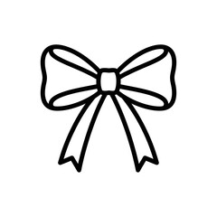 Ribbon Bow Icon – Decorative Gift Tie Vector Illustration