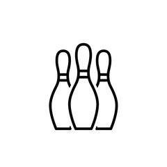 Fototapeta premium Bowling Pins Icon – Sports and Entertainment Game Vector Illustration