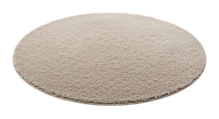 Round beige textured object isolated on transparent background