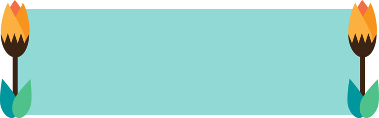 꽃 배너 사각 프레임