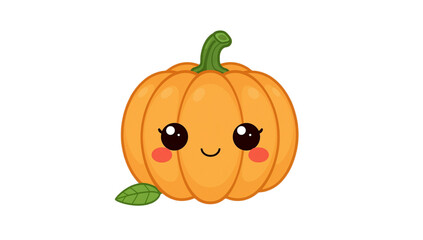 Adorable Cartoon Pumpkin Illustration for Autumn and Halloween Festivities