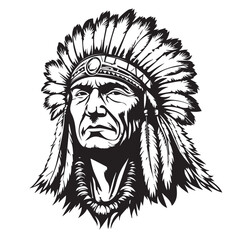 indian chief vector