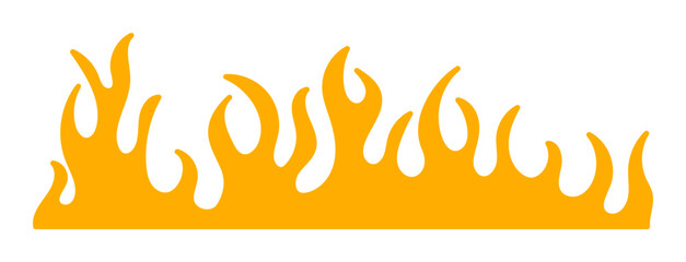 Stylized orange flame graphic, perfect for warmth or energy-themed designs and concepts.