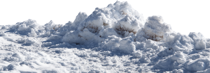 Snow pile winter icy mound