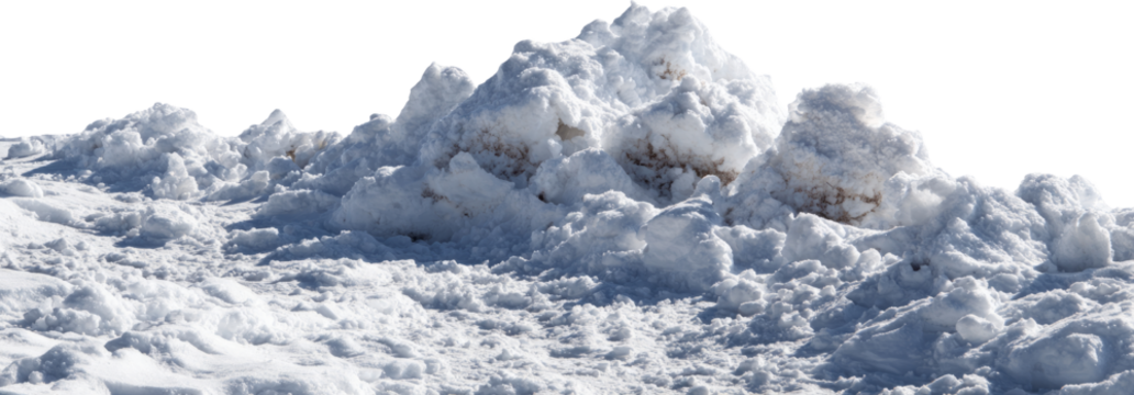 Snow pile winter icy mound