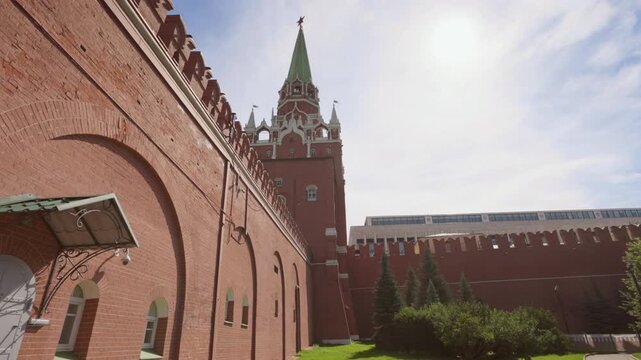 Troitskaya tower of Moscow Kremlin, Russia