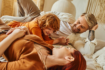 Joyful moments of family love in a cozy home filled with laughter and warmth