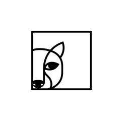 Abstract animal face graphic illustration