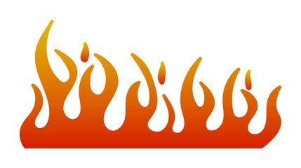 Stylized flames illustration showcasing vibrant red and yellow hues, perfect for creative backgrounds.