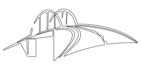 arch bridge continuous one line drawing animation, Abstract Bridge, Self drawing animation one continuous line draw, logo