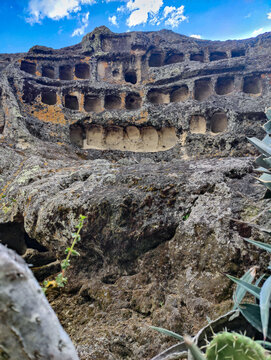 Ventanillas de otuzco ancient necropolis in cajamarca peru