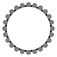 Intricate circular frame with african tribal patterns, ideal for various design projects and cultural themes.