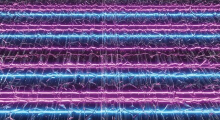Glowing neon lines on cracked surface art 