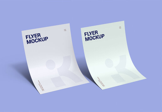Paper Flyer Mockup Set