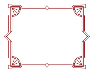 Obraz premium Stylish geometric frame featuring intricate lines and shapes, perfect for artistic and design use.