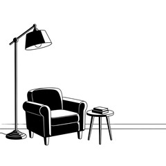 Vintage hair dryer and chair isolated on transparent background