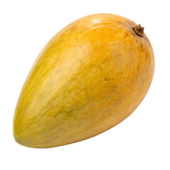 A whole canistel fruit isolated on a transparent background