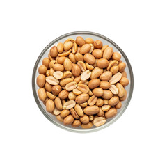 Roasted Peanuts in a Clear Glass Bowl, Healthy Snack