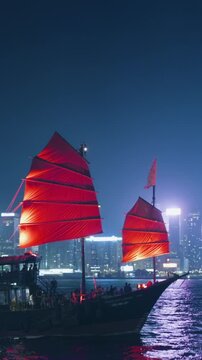 Hong Kong at night, Victoria Harbor