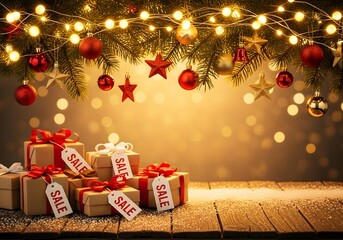 christmas tree with gift boxes