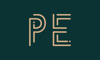 PE P pe initial logo | initial based abstract modern minimal creative logo, vector template image. luxury logotype logo, real estate homie logo. typography logo. initials logo